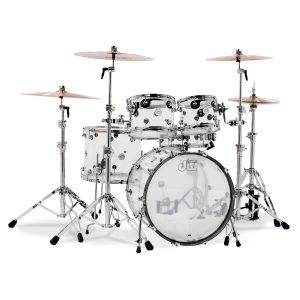 DW Design Series 5 Piece Shell Pack Clear Acrylic