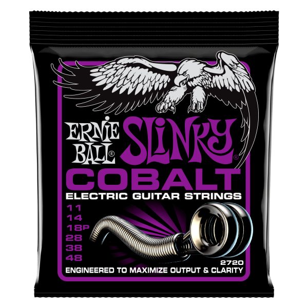 Ernie Ball Power Slinky Cobalt Electric Guitar Strings 11-48 Gauge