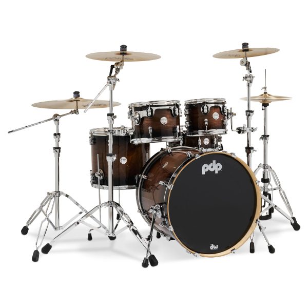 PDP Concept Exotic 5 Piece Shell Pack Walnut To Charcoal Burst