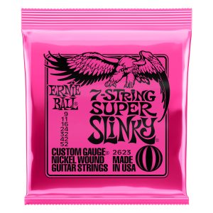 Ernie Ball Super Slinky Nickel Wound 7-String Electric Guitar Strings 09-52 Gauge