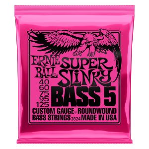 Ernie Ball Super Slinky Nickel Wound 5-String Electric Bass Strings 40-125 Gauge