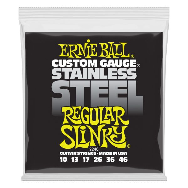 Ernie Ball Regular Slinky Stainless Steel Wound Electric Guitar Strings 10-46 Gauge