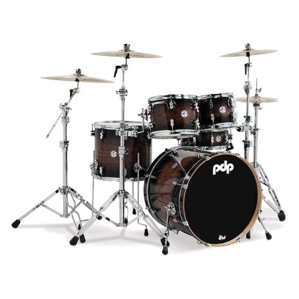 PDP Concept Exotic 5 Piece Shell Pack Walnut To Charcoal Burst