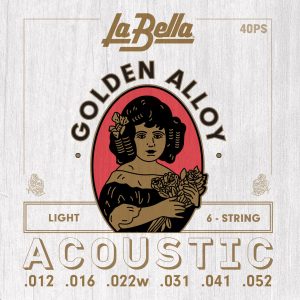 La Bella Golden Alloy Acoustic Guitar Strings 12-52 Gauge