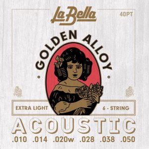 La Bella Golden Alloy Acoustic Guitar Strings 10-50 Gauge