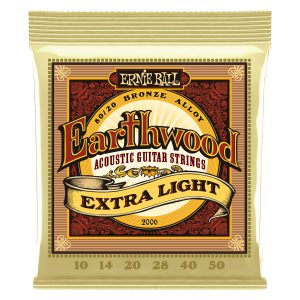 Ernie Ball Earthwood Extra Light 80/20 Bronze Acoustic Guitar Strings 10-50 Gauge