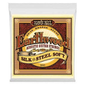 Ernie Ball Earthwood Soft 80/20 Bronze Silk & Steel Acoustic Guitar Strings 11-52 Gauge