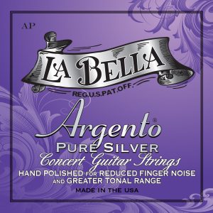 La Bella Argento Pure Silver Hand Polished Concert Guitar Strings