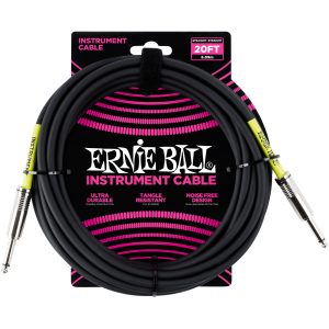 Ernie Ball Classic Instrument Cable Straight/Straight 20ft Black