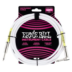 Ernie Ball Classic Instrument Cable Straight/Angle 10ft White
