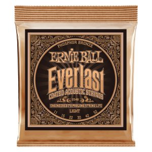 Ernie Ball Everlast Light Coated Phosphor Bronze Acoustic Guitar Strings 11-52 Gauge