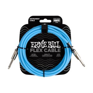 Ernie Ball Flex Instrument Cable Straight/Straight 10ft Blue
