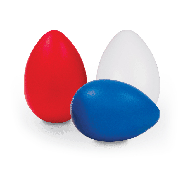 Latin Percussion Egg Shakers Trio Red/White/Blue