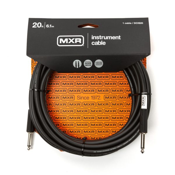 MXR Standard Series Instrument Cable Straight/Straight 20ft Black