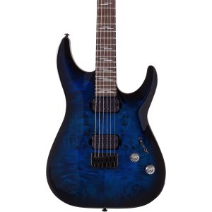 Schecter Omen Elite 6 Electric Guitar See Thru Blue Burst